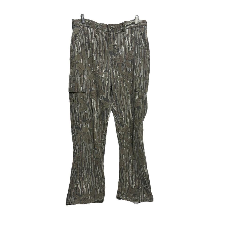 Vintage Spartan Pants Mens Realtree Camo Relaxed Trouser Cargo Pockets Hunt